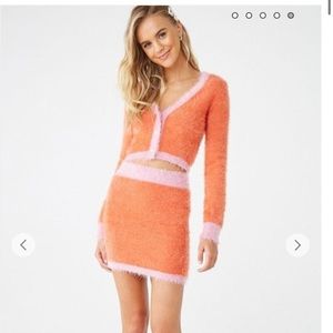 Fuzzy ColorBlock Mini Skirt